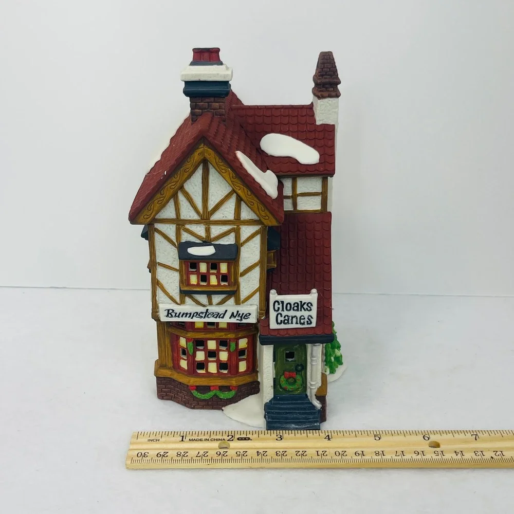 Dept 56 Dickens Village Bumpstead Nye Cloaks Canes 58084 Christmas House Lighted